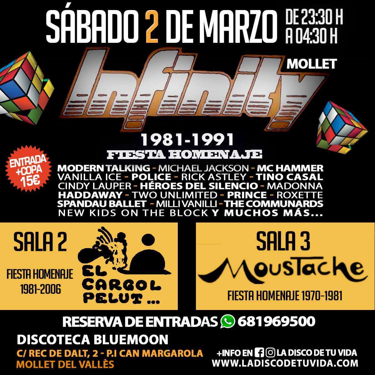 fiesta homenaje Infinity 1981-1991 bluemoon